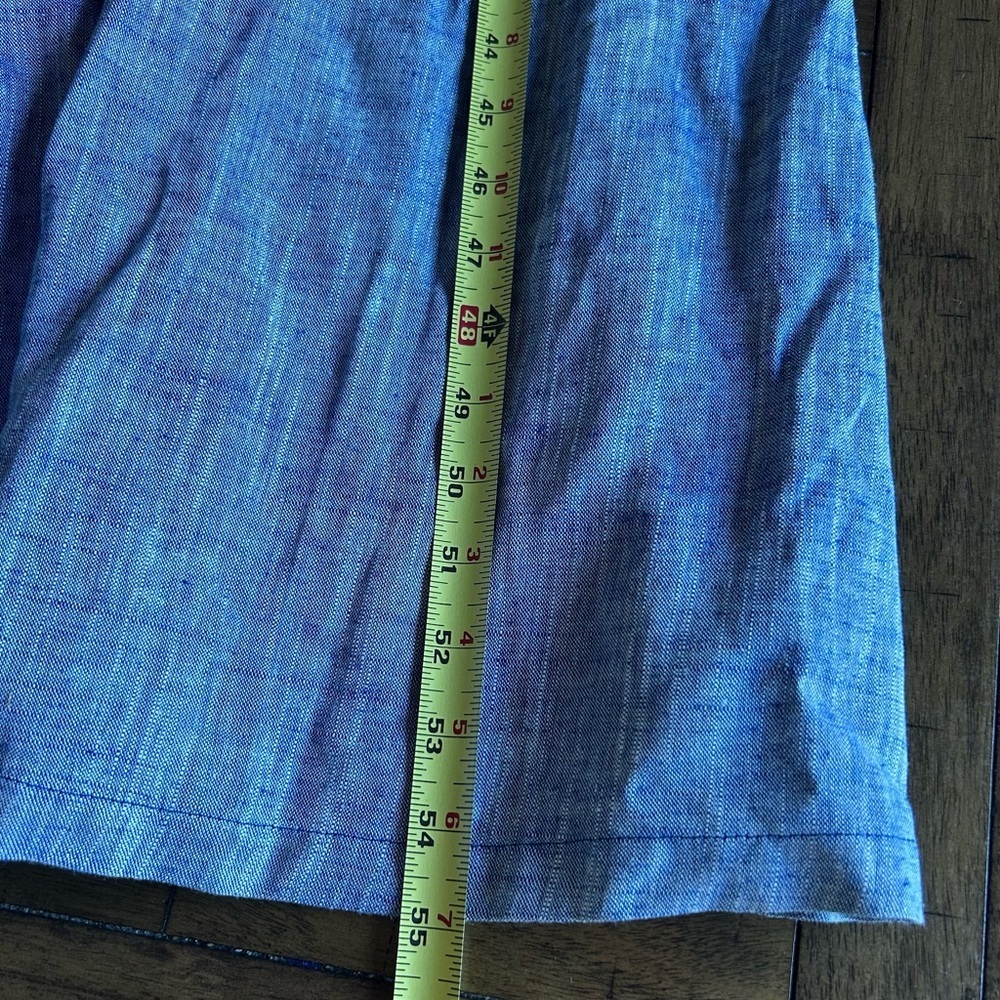BGL Blue Chambray Sleeveless Linen Blend Maxi Dress Size 6 NEW MSRP 345.00 - Picture 5 of 12